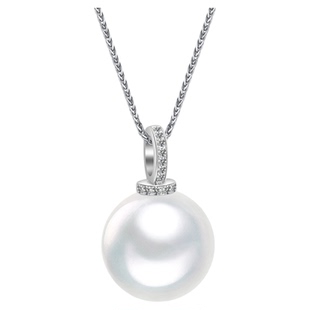 LAPRAFANY吉尔德天然海水维纳斯澳白珍珠吊坠项链18K奶嘴扣项坠