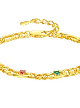 周六福S925银手链复古女