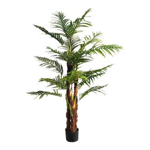 绿霸仿真棕竹葵 绿植盆栽假树散尾葵大型夏威夷葵凤尾葵落地摆件