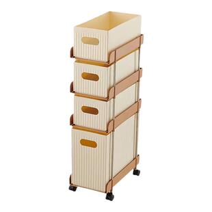 小推车置物架桌下收纳架可移动宿舍储物架子夹缝书柜缝隙收纳神器