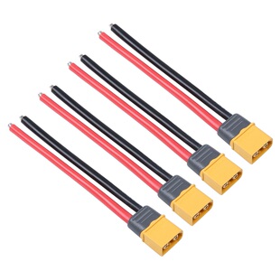 Amass XT60U XT60H公母带线 10CM 12AWG# 硅胶线 锂电 电池连接线