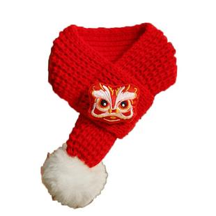 猫咪围巾宠物项圈醒狮围脖小狗衣服过年小猫新年装饰猫猫狗狗冬季