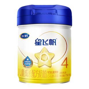 【儿童成长奶粉】飞鹤星飞帆4段3-6岁牛奶粉750g*1罐正品