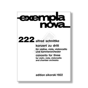 施尼德科 协奏曲 小步舞曲 弦乐三重奏 研习小总谱 非演奏用谱 思考斯基原版乐谱书 Schnittke Concerto SIK1922