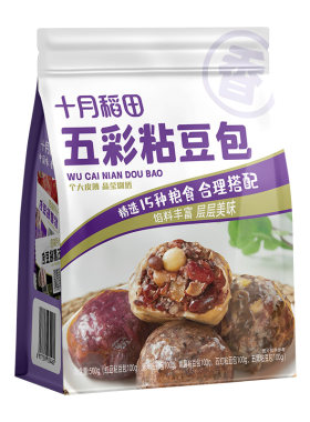 十月稻田五彩粘豆包500g