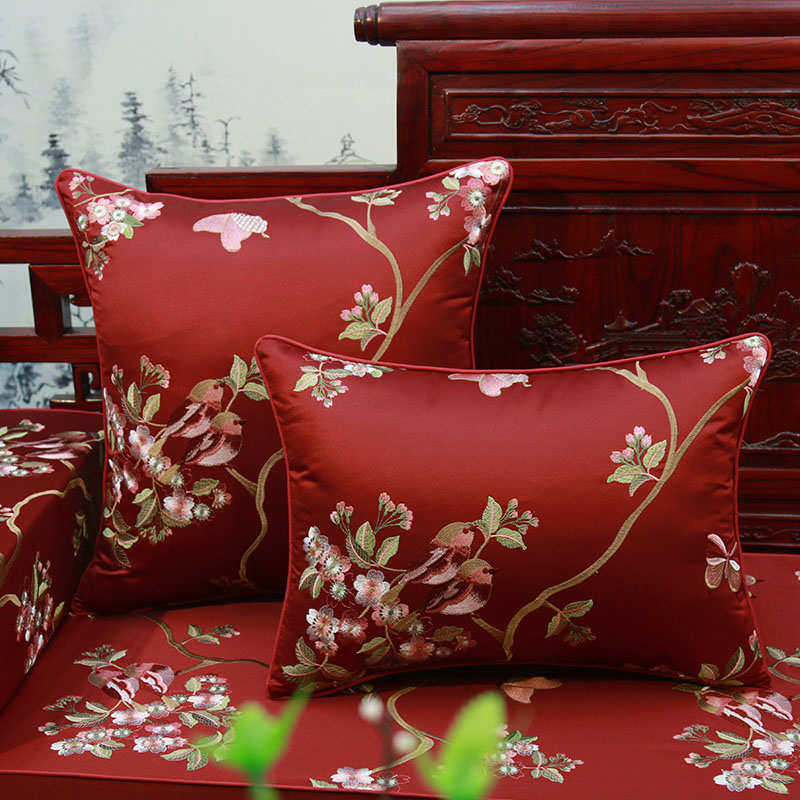 中式古典花鸟红木沙发坐垫防滑仿古实木圈椅垫加厚海绵罗汉床座垫