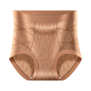 高腰无痕收腹内裤女秋季桑蚕丝底裆塑身裤简约裸感轻塑塑身美体裤