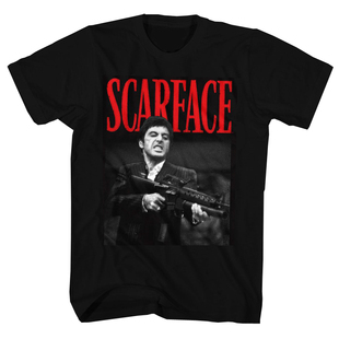 Scarface 疤面煞星 帕西诺 Al Pacino电影联名欧美潮流宽松男T恤
