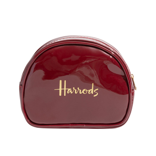 格调studio英国Harrods酒红色PVC贝壳包女手拿包高级感化妆收纳包