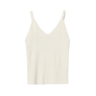 IDPAN通勤穿搭女装商场同款夏季新款V领内搭吊带背心打底上衣