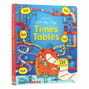 尤斯伯恩 英文原版绘本Usborne纸板翻翻书Lift the Flap Times Tables Book 乘法运算翻翻书 儿童数学学习早教书科普科学知识