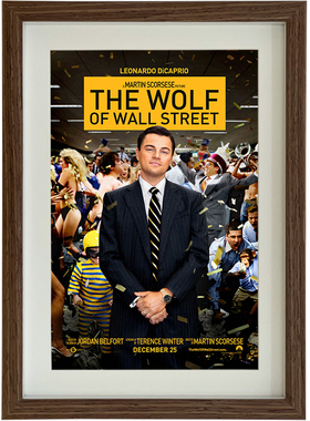 经典电影华尔街之狼海报照片相框挂画摆台壁画文艺复古装饰画礼物
