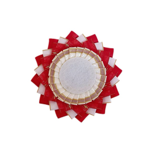 原创吧唧托痛包装饰物背景丝带手工吧唧托胸针现货58mm玫红原神