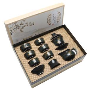 景盛堂陶瓷中式功夫茶具家用整套客厅定窑茶壶杯盖碗组合定制送礼