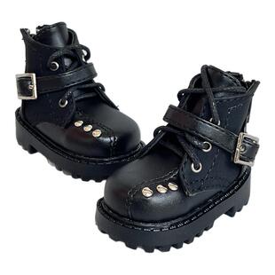 【TE BJD】4分3分叔叔 重装圆头短靴系带扣搭 BJD娃娃学生鞋子