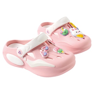 匹克儿童洞洞鞋女童卡通软底户外拖鞋大童夏季新款防滑外穿沙滩鞋