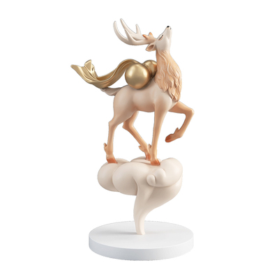 轻奢麋鹿摆件寓意“福鹿双全”