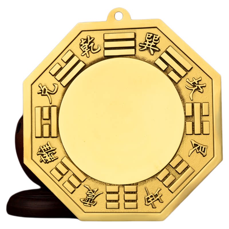 八卦镜凸镜窗户黄铜太极阴阳九宫铜镜凹镜家用大门口客厅店铺挂件