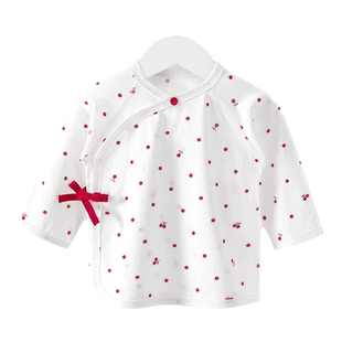 汤尼倍儿 新生儿半背衣系带夏季薄款上衣0-3初生女婴儿纯棉和尚服