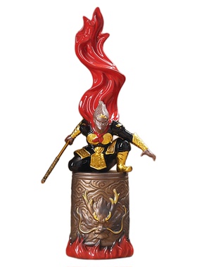 禅意齐天大圣孙悟空摆件家居客厅鱼缸造景创意陶瓷办公室玄关装饰