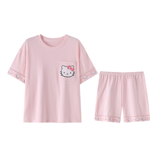 甜美母女睡衣女童夏季纯棉薄款中大童小女孩可外穿亲子家居服套装