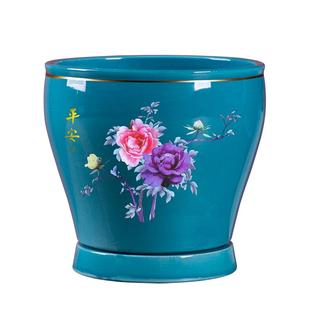 大口径花盆陶瓷发财树兰花盆家居绿植盆景盆2022蝴蝶兰高端月季盆