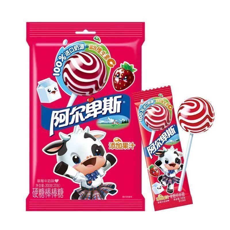 阿尔卑斯棒棒糖12支牛奶