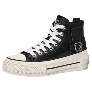 ASH女鞋2025秋季款RAGE羊皮高帮鞋女厚底拉链舒适百搭休闲硫化鞋