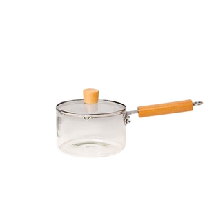 耐高温玻璃锅明火可燃气直烧高硼硅透明锅玻璃汤锅炖锅双耳养生锅