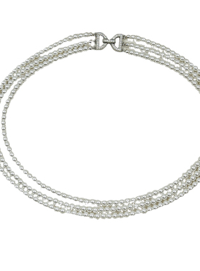 轻奢优雅小众珍珠多层项链配饰