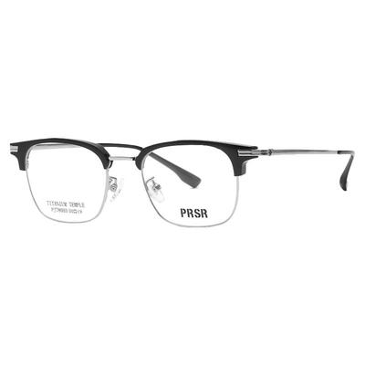 prsr帕莎近视半框眼镜男纯β钛