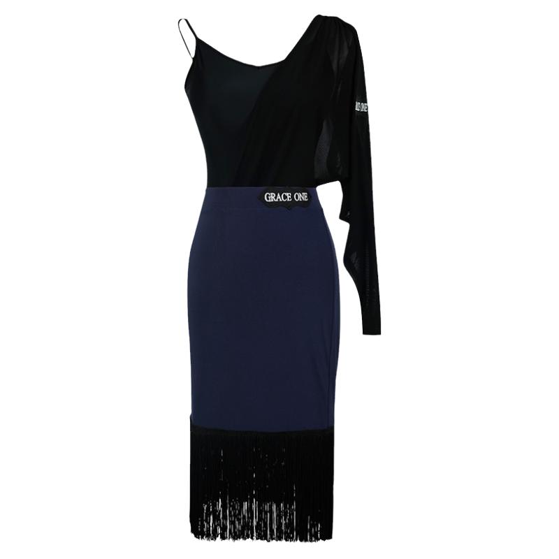 GRACEONE拉丁舞服女夏季新款吊带上衣专业国标舞蹈练功服套装儿童