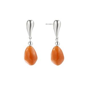 OnchicOR系列流年耳钉女天然东陵石耳环大气高级感小众设计耳饰