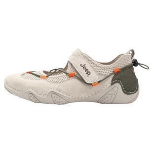 JEEP女鞋夏季玛丽珍鞋女夏2026新款运动单鞋灰色女士凉鞋芭蕾鞋子