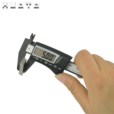13HUOTO迷你口袋塑料电子数显0-70-100mm卡尺游标卡尺卡尺文玩