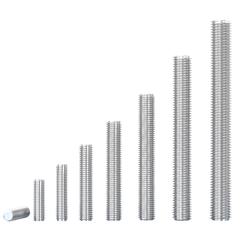 全螺纹牙棒304不锈钢丝杆螺丝螺杆无头螺栓螺柱M3M4M5M6M8M10-M20