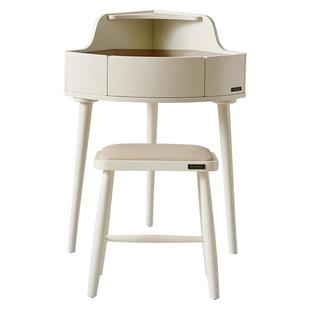 全友家居2025新款卧室家用小户型转角梳妆台奶油风小型化妆桌子