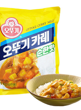 整箱韩国进口不倒翁咖喱粉原味微辣辣味韩式咖喱饭用盖浇粉商用