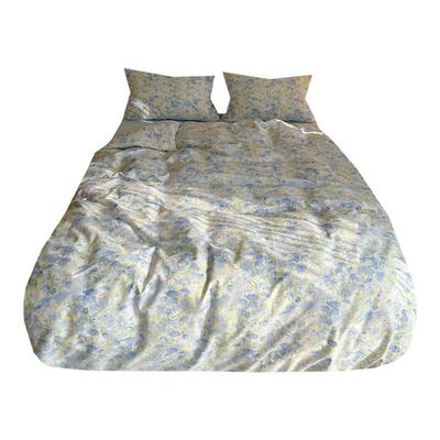 ins渲染油画风纯棉四件套奶油蓝