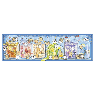 Toi潮玩线条小狗橱柜里的小狗588片平面拼图治愈系玩具礼物送好友