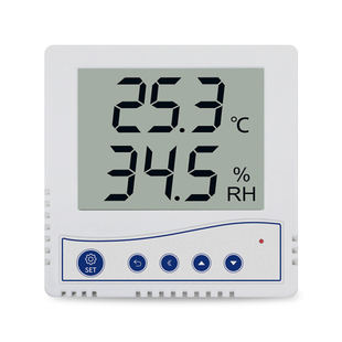 温湿度传感器485液晶显示档案室机房监控86壳记录仪湿度计变送器