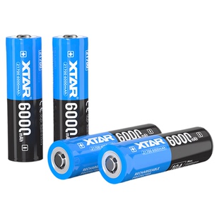 XTAR 爱克斯达 21700 6000MAH 真实大容量3.6V高性能充电手电筒锂电池 高循环次数 强光潜水手电筒专用电池