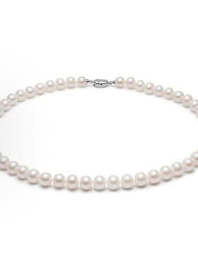 天然淡水珍珠项链S925纯银妈妈款颈链锁骨链送老婆送老师生日礼物