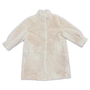 亲子装仿皮草外套儿童水貂毛绒女童中大童长款皮毛一体毛毛大衣新