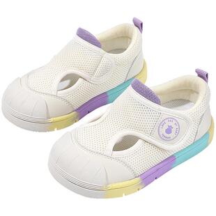 英氏童鞋儿童机能鞋2025春秋新款透气学步鞋小童女宝防滑室内鞋