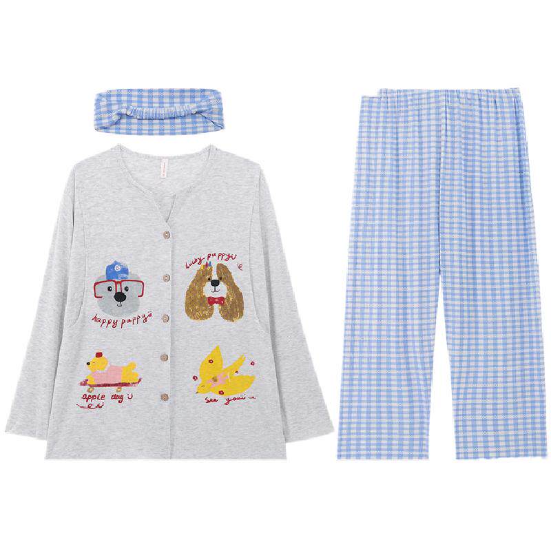 JQ婧麒月子服送月子发带产后哺乳衣喂奶孕妇睡衣产妇家居服套装女