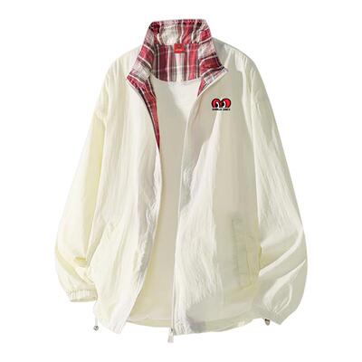 查尔斯桃心凉感格子运动防晒衣