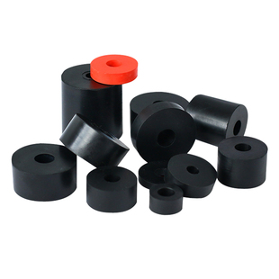 高弹橡胶圆形减震垫冲床机器防震防撞耐磨带孔螺丝风机设备垫片圈