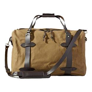 郭达斯坦森的zui爱!马鞍革真皮肩带防水帆布70325中号旅行包