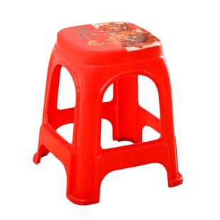 加厚塑料凳子家用客厅餐桌登子可叠放高凳板凳简约胶凳经济型方凳